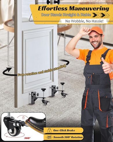Door Installation Dolly, Heavy Duty Door Dolly Cart for Pre Hung Interior Doors - 300lb Capacity, Easy Lifting & Quick Mounting for Door Panels, Door Installation Tools, Panel Carrier with Wheels in Saudi Arabia
