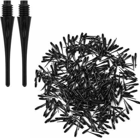 300 Pack 2BA Thread Soft Dart Tips, Durable Nylon Replacement Dart Points Break Resistant Soft Tip Darts Accessories Set for Electronic Dartboards (Black) in Saudi Arabia