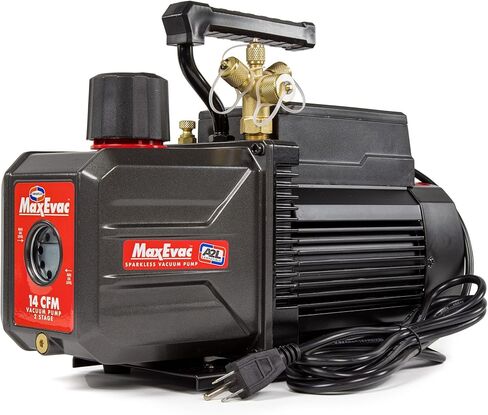 مضخة تفريغ UNIWELD MEVP14S MaxEvac، متوافقة مع A2L، 14.4 قدم مكعب في الدقيقة، 1.5 حصان مرحلتين، 115 فولت/60 هرتز: 14.4 قدم مكعب في الدقيقة، 120 فولت-تيار متردد in Saudi Arabia