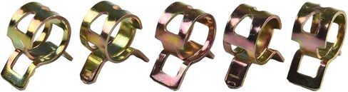 مجموعة مشابك خرطوم زنبركية 75 قطعة، مشابك أنابيب مياه من الفولاذ المجلفن 65Mn، 5 مقاسات 6-10 مم لإصلاح السيارات والدراجات النارية in Kuwait