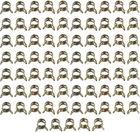 مجموعة مشابك خرطوم زنبركية 75 قطعة، مشابك أنابيب مياه من الفولاذ المجلفن 65Mn، 5 مقاسات 6-10 مم لإصلاح السيارات والدراجات النارية in Kuwait