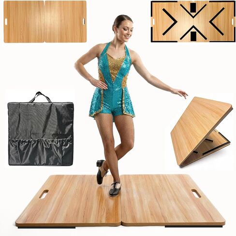 أرضية رقص الحنفية المحمولة، لوحة حنفية قابلة للطي مع حقيبة حمل لممارسة رقص الحنفية في المنزل، بلاط وأرضية رقص احترافية في الهواء الطلق للراقصين in Kuwait