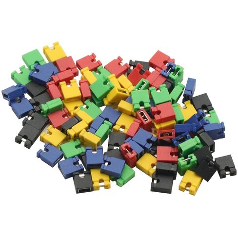 100PCS Pitch Jumper shorted Cap & Headers & Wire Housings 2.54MM SHUNT Black Yellow Green red Blue in Saudi Arabia