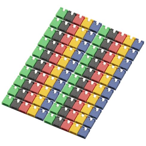 100PCS Pitch Jumper shorted Cap & Headers & Wire Housings 2.54MM SHUNT Black Yellow Green red Blue in Saudi Arabia