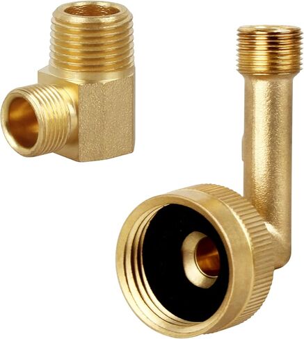 كوع دوار لغسالة الأطباق من النحاس - محول خرطوم 3/4 بوصة إلى 3/8 بوصة، يناسب معظم خطوط إمداد المياه لغسالة الأطباق مع وصلة 1 × 90 درجة | 1 مجموعة in Kuwait