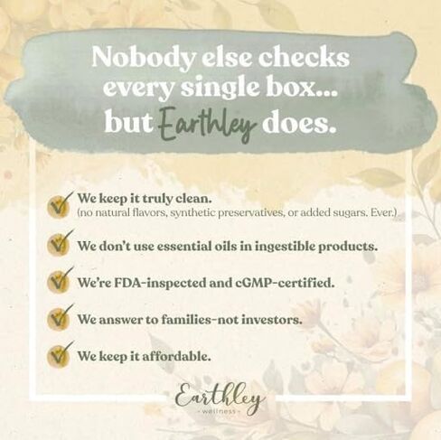 Earthley Wellness Infant Tummy Relief, Gripe Water, Organic Herbal Tincture for Gas, Bloating, and Hiccups in Babies & Kids, Gentle Stomach Support with Fennel, Ginger, & Catnip, Alcohol-Free (2 oz) in Kuwait