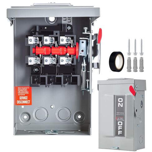 30 Amp Disconnect Switch 2 Pole 110/240V, Non-Fusible Safety Switch, Indoor&Outdoor NEMA 3R Heavy Duty, AC Disconnect Box, Rust and Corrosion Resistant in Saudi Arabia