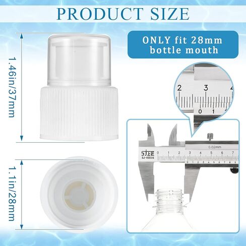 Yulejo Plastic Push Pull Replacement Caps 28 mm Twisted Sport Bottle Lid Reusable Water Bottle Cap Screw Tops for Water Bottles Soda Bottles in Saudi Arabia