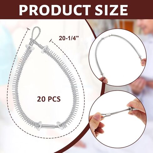 MorningRo 20 حزمة من كابل فحص السوط لخرطوم السوط لضبط تركيب التوصيل والتحقق من الهيدروليكي، أنبوب الضغط 1/8 بوصة × 20-1/4 بوصة خرطوم إلى خرطوم قطر 1/2 بوصة - 1-1/4 بوصة in Kuwait