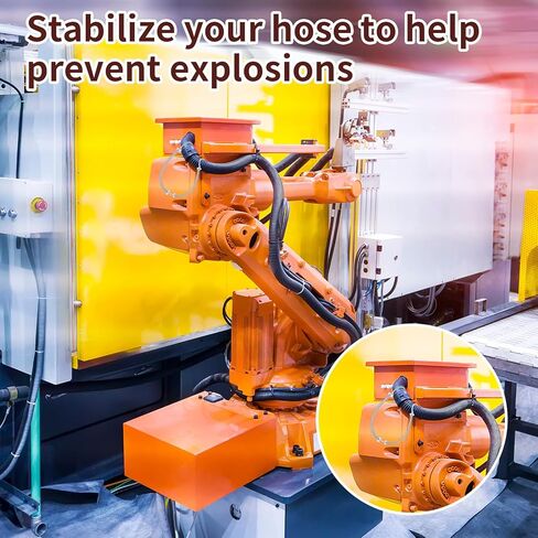 MorningRo 20 حزمة من كابل فحص السوط لخرطوم السوط لضبط تركيب التوصيل والتحقق من الهيدروليكي، أنبوب الضغط 1/8 بوصة × 20-1/4 بوصة خرطوم إلى خرطوم قطر 1/2 بوصة - 1-1/4 بوصة in Kuwait