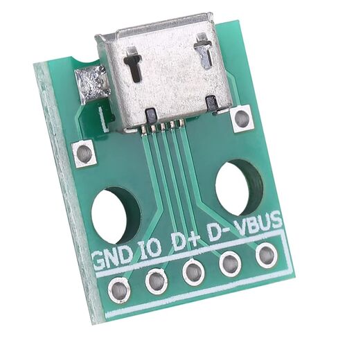 مقبس أنثى USB صغير إلى لوحة محول DIP، 10 قطع، وحدة خطوة 5 دبابيس 2.54 مم، مع موصل مصدر طاقة USB، لتصميم لوحة التجارب بنفسك in Saudi Arabia