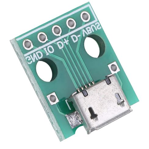 مقبس أنثى USB صغير إلى لوحة محول DIP، 10 قطع، وحدة خطوة 5 دبابيس 2.54 مم، مع موصل مصدر طاقة USB، لتصميم لوحة التجارب بنفسك in Saudi Arabia