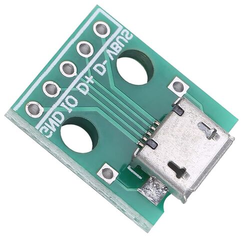 مقبس أنثى USB صغير إلى لوحة محول DIP، 10 قطع، وحدة خطوة 5 دبابيس 2.54 مم، مع موصل مصدر طاقة USB، لتصميم لوحة التجارب بنفسك in Saudi Arabia