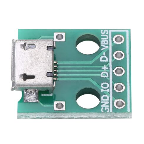 مقبس أنثى USB صغير إلى لوحة محول DIP، 10 قطع، وحدة خطوة 5 دبابيس 2.54 مم، مع موصل مصدر طاقة USB، لتصميم لوحة التجارب بنفسك in Saudi Arabia
