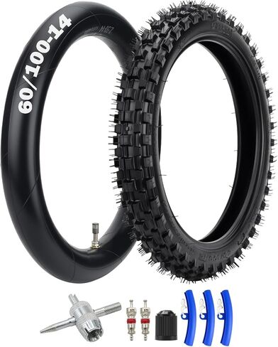 80/100-12 3.00-12 Dirt Bike Tire and Inner Tube for Honda XR70 CRF70 CRF110 KLX110 DRZ110 PW80 TTR90 110cc 125cc SSR Apollo Coolster TaoTao DB14 Off Road Motorcycle Dirt Bike Parts in Kuwait