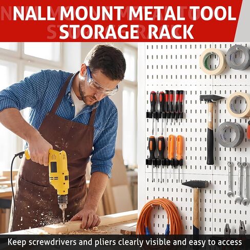 Novabright 2 Pack Pegboard Screwdriver Holder Peg Board Organizer Accessories Utility Hooks Pegboard Holder Accessories Racks for Shop Store Supermarket(Black) in Saudi Arabia