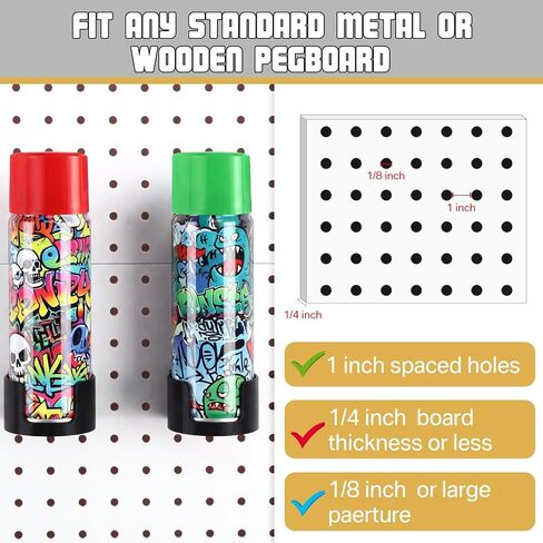 LemonRoad 4 Sets Pegboard Shelves with Hooks Pegboard Wall Mounted Hanging Bin Holder Organizer Multipurpose Peg Board Organizer Plastic Tank Gas Cylinder Holder Peg Board for Kitchen Workbench Office in Saudi Arabia