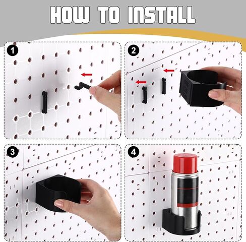 LemonRoad 4 Sets Pegboard Shelves with Hooks Pegboard Wall Mounted Hanging Bin Holder Organizer Multipurpose Peg Board Organizer Plastic Tank Gas Cylinder Holder Peg Board for Kitchen Workbench Office in Saudi Arabia