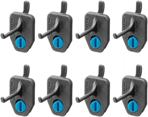 Thin Post Pegboard Hooks (Pack of 8) – Pegboard Tool Hooks for Steel & Hardboard Pegboards - POM Plastic Pegboard Accessories Includes 8 Hooks, Screws -Ideal for woodworking Tools w/ Small Hang Holes in Saudi Arabia