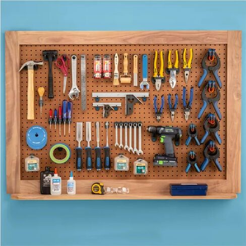 Thin Post Pegboard Hooks (Pack of 8) – Pegboard Tool Hooks for Steel & Hardboard Pegboards - POM Plastic Pegboard Accessories Includes 8 Hooks, Screws -Ideal for woodworking Tools w/ Small Hang Holes in Saudi Arabia