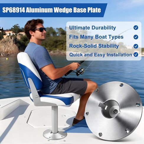 Boat Seat Base Mount 2" or 2 3/8" Pin Post Sockets SP-68914, Boat Seat Pedestals Fits Most Boats Compatible with Attwood Swivl-Eze Boat Seat Mounts in Saudi Arabia