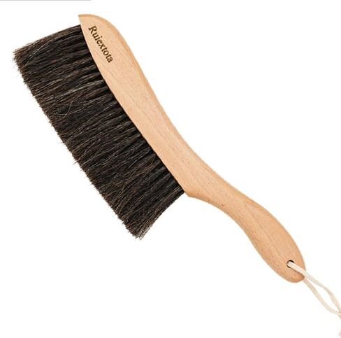 Horse Hair Brush Hand Broom Dusting Brush for Home Cleaning, Wood Handle Soft Brush Duster for Counter Furniture, Bed, Bench Fireplace,Car, Shop Brush Cleaning 14" Long in Saudi Arabia