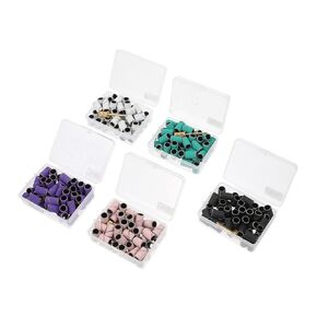PartyKindom 750pcs Nail Sanding Rings Manicure Polishing Bands High Efficient Sanding Band for Nails Boards Kit in Kuwait