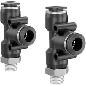 Tracheal Quick Connector T-shaped Side Tee PD4-01/6-01/8-02/12-04 Accessories 1Pcs(黑色PD12-03) in Kuwait