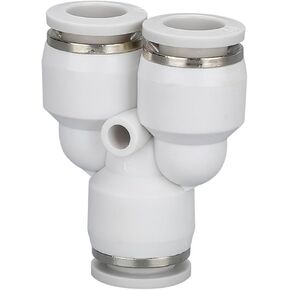 Y Type PY4/6/8/10/12/12/14/16 Three-way Pneumatic Quick Connector Air Pipe Plugs Black White 1Pcs(Pw12-8-8(white)) in Kuwait
