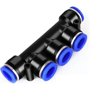 تركيبات الهواء الهوائية الإفراج السريع موصلات PK 6 مللي متر 8 مللي متر 10 مللي متر 12 مللي متر البلاستيك 5 طرق خرطوم تركيب أجزاء 1 قطعة (8 مللي متر) in Kuwait