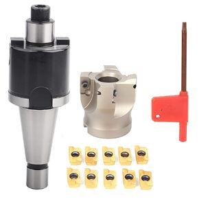 حامل ظرف MT2 FMB27 مع قاطع طحن BAP400R 50 22 4T وإدراج طحن 1604APMT، أدوات CNC عالية لعمليات الطحن (NT30-FMB22+50 لوحة قطع + 1604APMT Cutter 10) in Kuwait