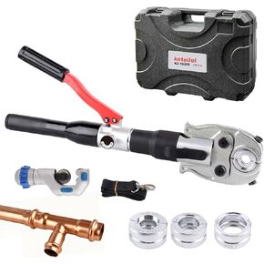 أداة تجعيد الأنابيب الهيدروليكية | تخفيف الضغط التلقائي بقدرة 65 ميجا باسكال | فك 1/2 بوصة، 3/4 بوصة، 1 بوصة لتركيبات الأنابيب النحاسية | كماشة مكشكشة مع قاطع الأنابيب (KZ-1930S) in Kuwait