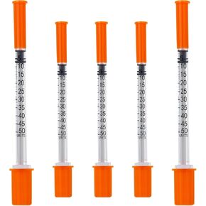 0.5ml Syringe with 31Ga 1/2 Inch Needles, Sterile Individual Packaging for Lab Supplies, Pack of 100 in Kuwait