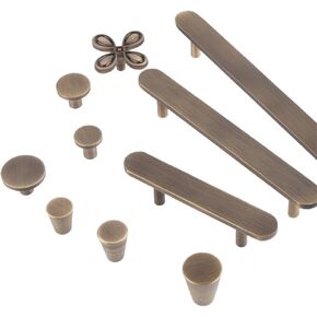 العتيقة النحاس 296 مللي متر الرجعية طويلة سحب خزانة المطبخ درج مقبض 1 قطعة (2-L-20 مللي متر) in Kuwait