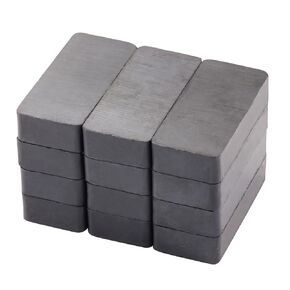 12 قطعة مغناطيس مستطيل من السيراميك، مغناطيس صناعي للهوايات، قرص لزر الثلاجة، كوب مغناطيسي للهوايات اليدوية، المشروعات العلمية والحرف المدرسية in Kuwait