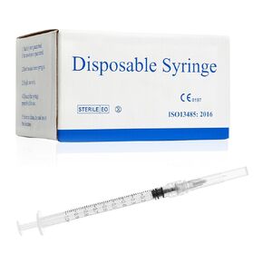 1ml Syringes with 27Ga 1/2Inch Disposable Luer Lock Lab Tools, Individually Sealed Packed 100Pack in Kuwait