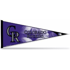 Colorado Rockies Soft Felt Pennant, Primary Design, 12x30 Inch, Easy To Hang, Officially Licensed, Made in the USA in Kuwait