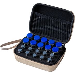 حافظة حامل قوارير طبية صفراء للثلاجة، تناسب قوارير من 1 مل إلى 10 مل لتخزين الببتيد والأنسولين وGLP-1، حامل 20 قارورة، مع حزام يد وشعار in Kuwait