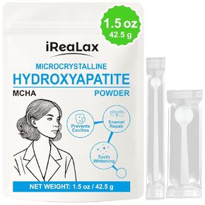 مسحوق هيدروكسيباتيت دقيق التبلور النقي 1.5 أونصة (42.5 جم) | مسحوق هيدروكسيباتيت مايكرو غير نانو MCHA للأسنان | معجون أسنان DIY، مسحوق أسنان DIY، تبييض الأسنان وصناعة الصابون in Kuwait