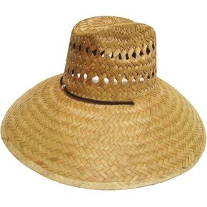 HeadChange Wide Brim Lifeguard Hat Mexican Straw Beach Sun Summer Safari Safari in Kuwait