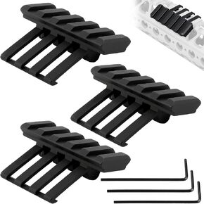 3 قطع من حوامل السكك الحديدية الأوفست Picatinny، 3/4/5 فتحات 45 درجة زاوية ألومنيوم منخفضة التركيب متوافقة مع مصباح يدوي، رؤية ليزر لنظام التصوير المحاكي in Kuwait