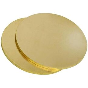 Brass disc， 2 Pcs Brass Disc Round Plate Sheet, Thickness 0.3 mm Diameter 80-120 mm Suitable for Crafts, DIY Models and Repairs(Diameter 80 mm) in Kuwait