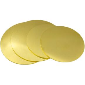 Brass disc， 4 Pcs Brass Round Plate Thickness 0.3 mm, Brass Disc Diameter 30-45 mm Suitable for Crafts, DIY Models and Repairs(Diameter 45 mm) in Kuwait