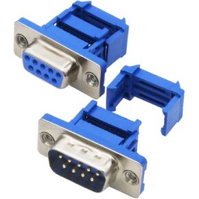 DB9 تجعيد نوع موصل ذكر أنثى التوصيل المنفذ التسلسلي موصلات D-SUB RS232 محول 5 قطعة (أنثى) in Kuwait