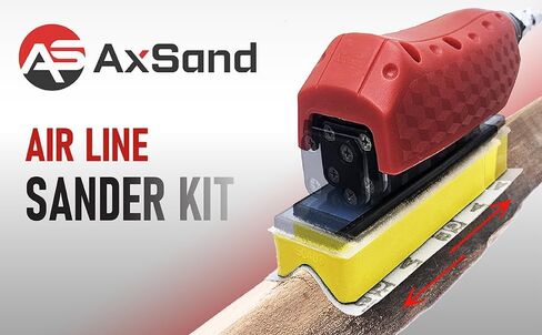 آلة صنفرة الهواء ذات الخط المستقيم + 13 قالب صنفرة محيطي + 60 ورقة صنفرة. وزن خفيف 520 جم، تحكم منخفض في التعب. للأعمال الخشبية والأثاث والإعدادات المعدنية. ضمان لمدة سنة واحدة. in Kuwait