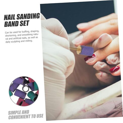 ديديساون 150 قطعة من أربطة صنفرة الأظافر أدوات طحن متينة لفن الأظافر أخضر أرجواني وردي أحمر لتلميع الأظافر in Kuwait