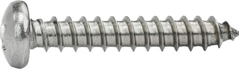 #1 × 3/16 بوصة براغي معدنية للصفائح المعدنية، من الفولاذ المقاوم للصدأ 18-8، خيط كامل، لمسة نهائية لامعة، ذاتية التنصت، الكمية 25 من Fastenere in Kuwait