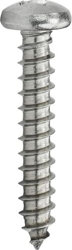 #1 × 3/16 بوصة براغي معدنية للصفائح المعدنية، من الفولاذ المقاوم للصدأ 18-8، خيط كامل، لمسة نهائية لامعة، ذاتية التنصت، الكمية 25 من Fastenere in Kuwait