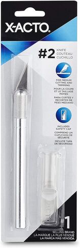 سكين X-ACTO #2 مع غطاء أمان، سكين حاد ومتين ودقيق، عدد 1 - للتقطيع والتشذيب المتوسط in Kuwait
