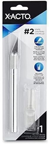 سكين X-ACTO #2 مع غطاء أمان، سكين حاد ومتين ودقيق، عدد 1 - للتقطيع والتشذيب المتوسط in Kuwait